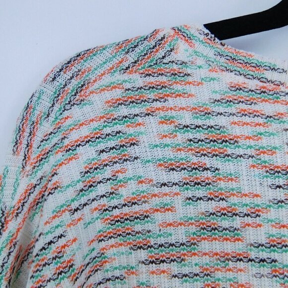 CODE X MODE Space Dye Sweater Womens Sz Small Knit Long Sleeve Multi Color Crop - Picture 7 of 8